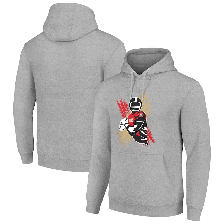 Men san francisco 49ers grey 2024 NFL hoodie